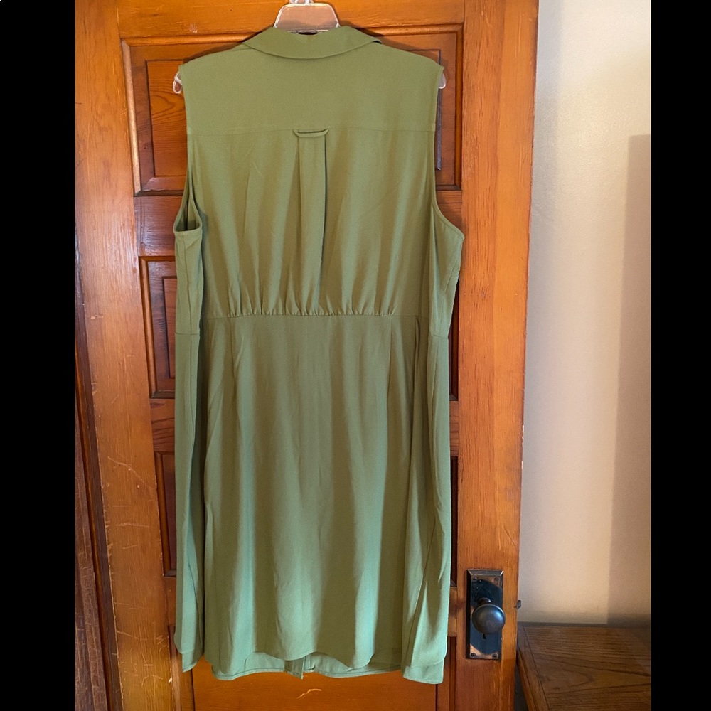 C Wonder Tie Front Sleeveless Button Down Dress 22w - Picture 5 of 9